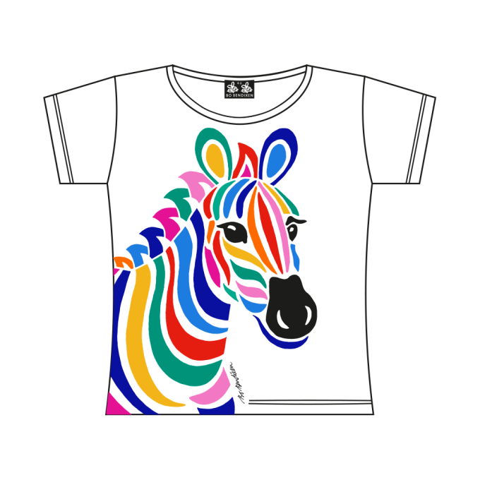 T-SHIRT BRN SLIM FIT ZEBRA MULTI COLOR 