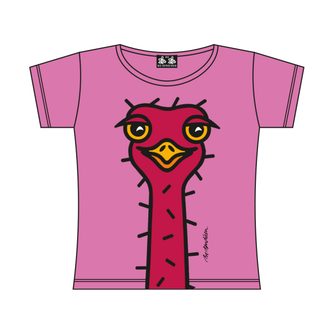 T-SHIRT BRN SLIM FIT STRUDS PINK