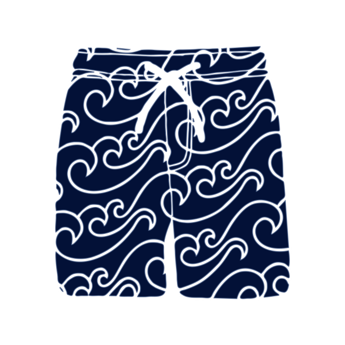 BADESHORTS BRN NORTH SEA NAVY