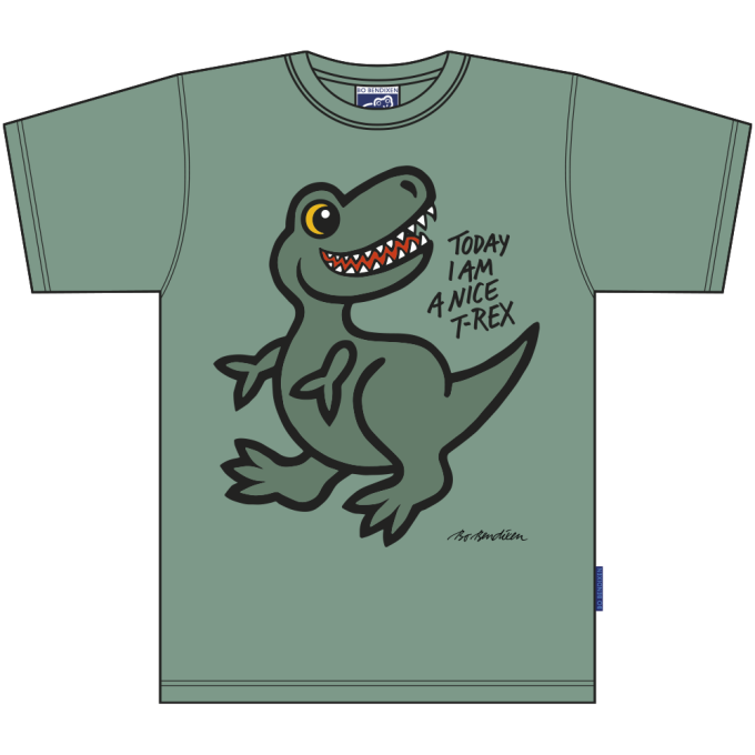 T-SHIRT ADULT T-REX GREEN