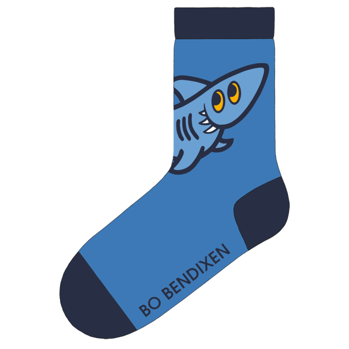 SOCKS FUNNY SHARK BLUE