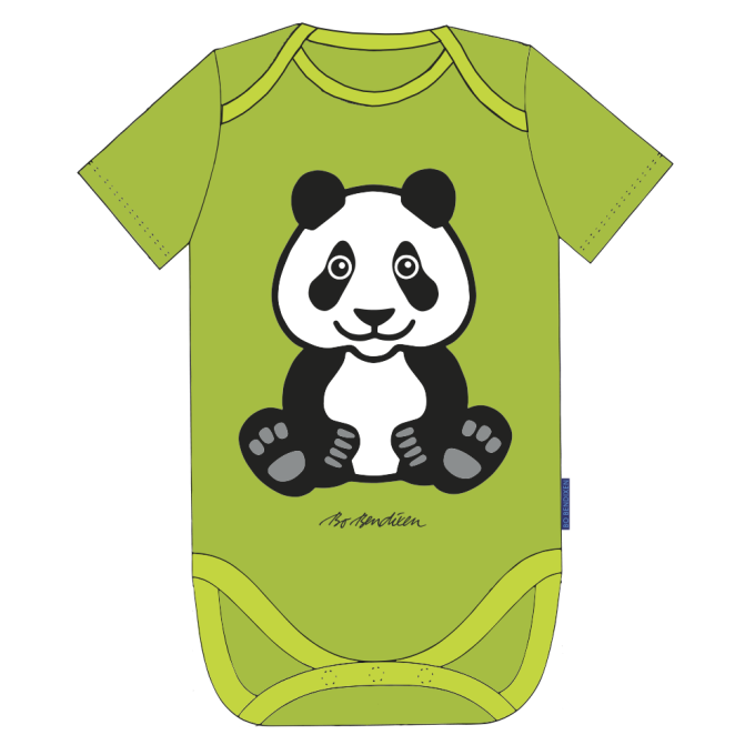 BODY SHORT SLEEVES PANDA LIME