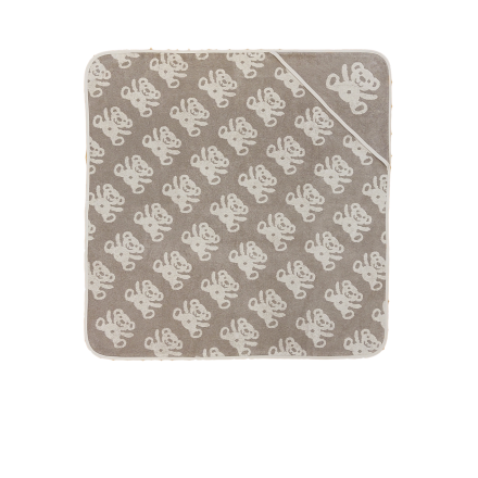 TOWEL BABT W HOOD TEDDY BEIGE