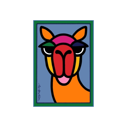 POSTCARD CAMEL LIGHT BLUE