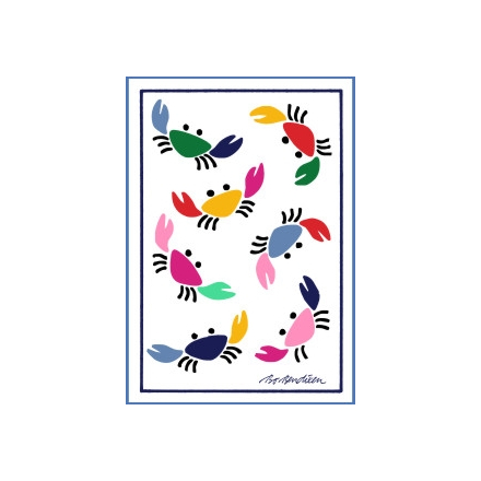 POSTCARD CRABS WHITE