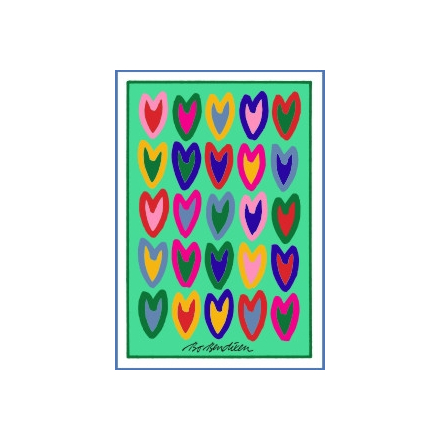 POSTCARD TULIPS GREEN