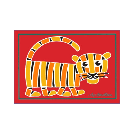 POSTCARD TIGER RED