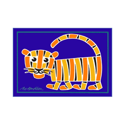 POSTCARD TIGER NAVY