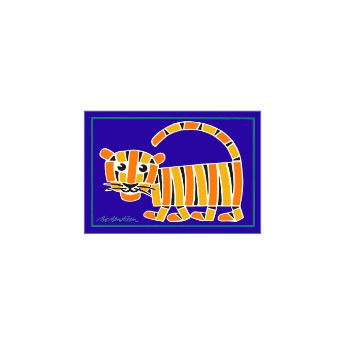 POSTKORT TIGER NAVY