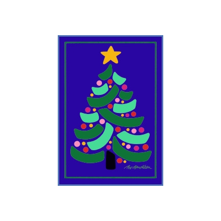 POSTCARD CHRISTMAS TREE BLUE