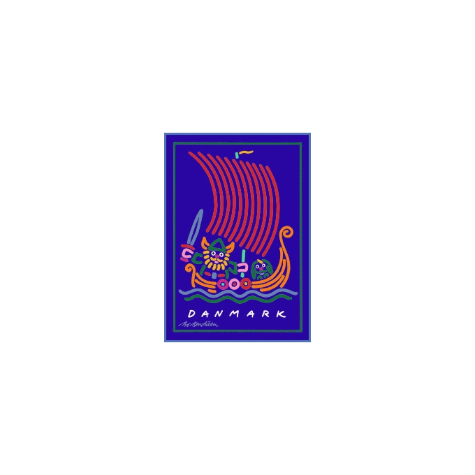 POSTCARD VIKING SHIP NAVY