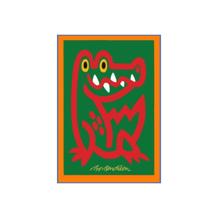 POSTCARD CROCODILE GREEN