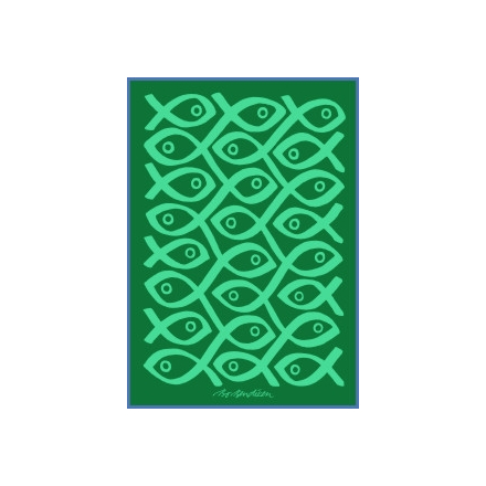 POSTCARD SUSHI GREEN