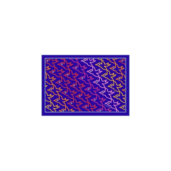 POSTKORT FUGLE HORISONTAL NAVY