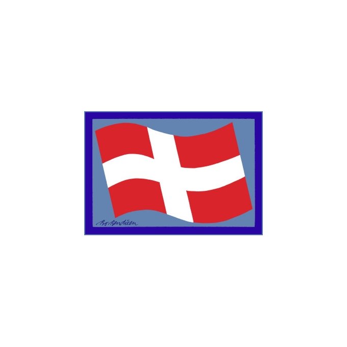 POSTKORT FLAG BLÅ