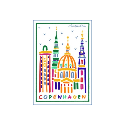 POSTCARD COPENHAGEN VERTIKAL WHITE