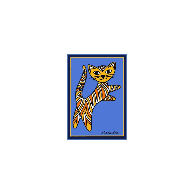 STRIPED CAT POSTCARD