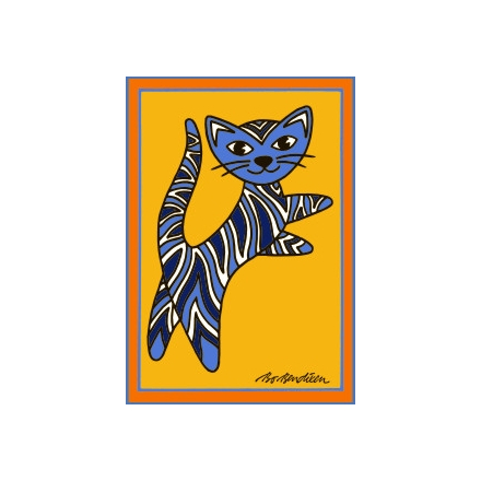 STRIPED CAT POSTCARD