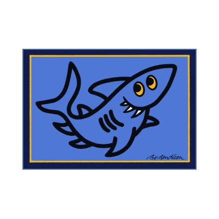 POSTCARD SHARK BLUE
