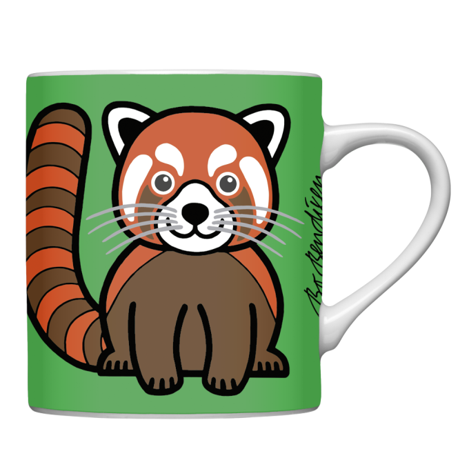 MUG RED PANDA GREEN