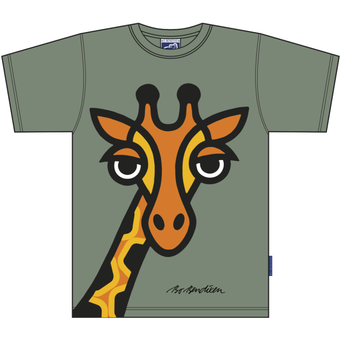 T-SHIRT VOKSEN GIRAF GRN