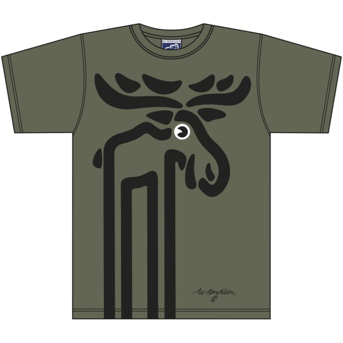 T-SHIRT VOKSEN ELG GRN